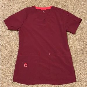 Carhartt Scrub Top: Dark Purple/Pink